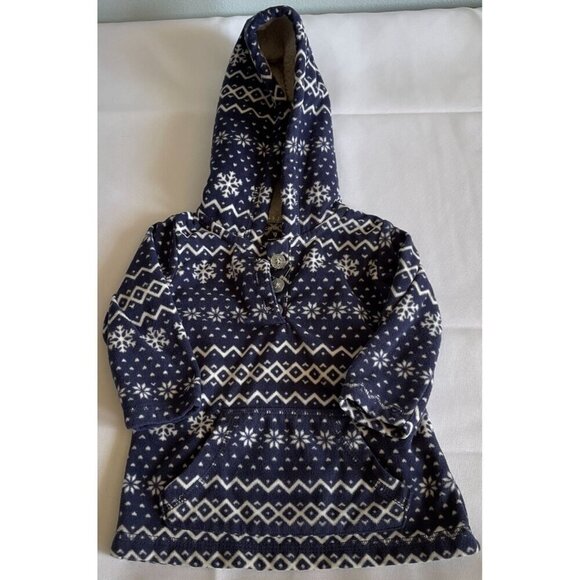 Lot of 2 Carter's Girls Fleece Pullover, Zip Up Hooded Sweatshirt Size 9 Months - Picture 2 of 15